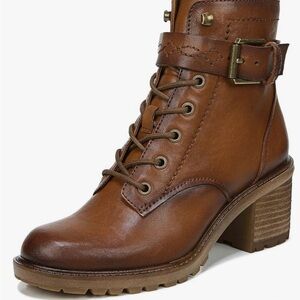 Women’s Zodiac Gemma Brown Leather Lace Up Boots Size 9